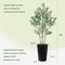 Artificial Olive Tree 5FT Fake Plant with White Diamond Planter Faux Olive Tall Fake Floor Plant in Pot Artificial Silk Trees for Home Office Living Room Decor Indoor